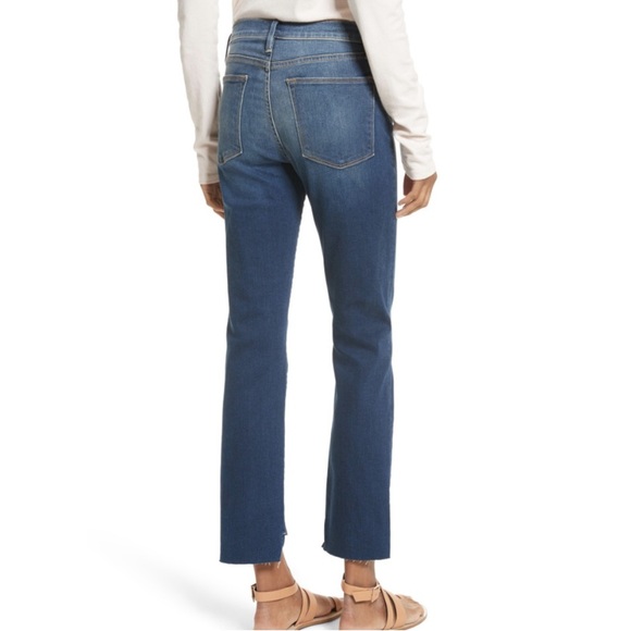 Frame Denim Straight Leg Step Hem High Rise Jeans - Picture 8 of 12